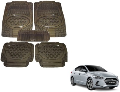 MOCKHE Rubber, Plastic Standard Mat For  Hyundai Elantra(Grey)