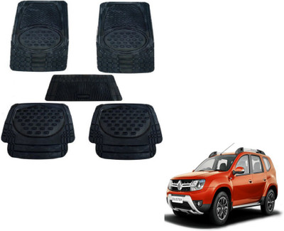 MOCKHE Rubber, Plastic Standard Mat For  Renault Duster(Black)