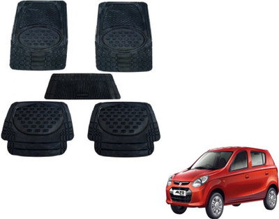 MOCKHE Rubber, Plastic Standard Mat For  Maruti Suzuki Alto 800(Black)