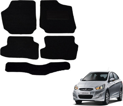 MOCKHE Fabric Standard Mat For  Hyundai Fluidic Verna(Black)