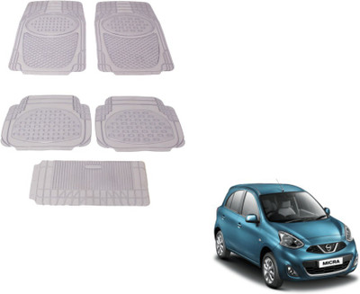 MOCKHE Rubber, Plastic Standard Mat For  Nissan Micra(Clear)
