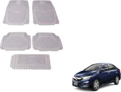 MOCKHE Rubber, Plastic Standard Mat For  Honda New City(Clear)