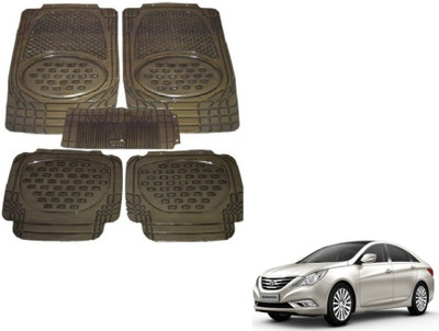 MOCKHE Rubber, Plastic Standard Mat For  Hyundai Sonata Embera(Grey)