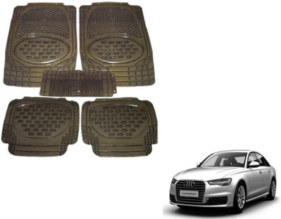 MOCKHE Rubber, Plastic Standard Mat For  Audi A6(Grey)