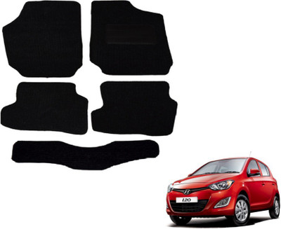 MOCKHE Fabric Standard Mat For  Hyundai i20(Black)