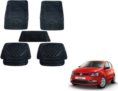 MOCKHE Rubber, Plastic Standard Mat For  Volkswagen Polo GT(Black)