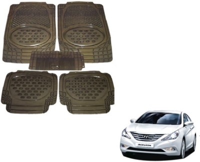 MOCKHE Rubber, Plastic Standard Mat For  Hyundai Sonata(Grey)