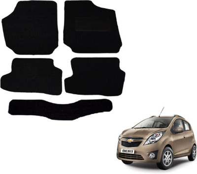 MOCKHE Fabric Standard Mat For  Chevrolet Beat(Black)