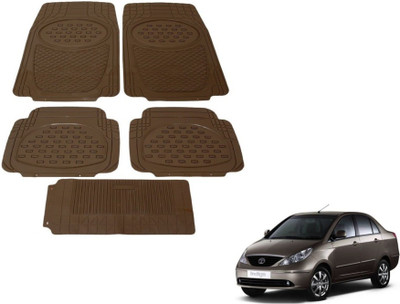 MOCKHE Rubber, Plastic Standard Mat For  Tata Indigo CS(Beige)