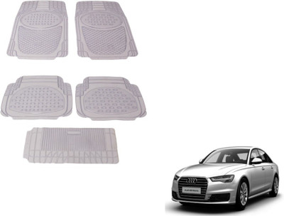 MOCKHE Rubber, Plastic Standard Mat For  Audi A6(Clear)