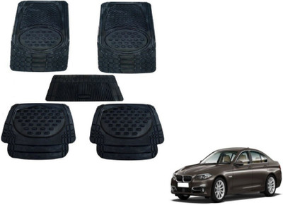 MOCKHE Rubber, Plastic Standard Mat For  BMW 5 Series(Black)