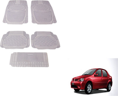 MOCKHE Rubber, Plastic Standard Mat For  Mahindra Logan(Clear)