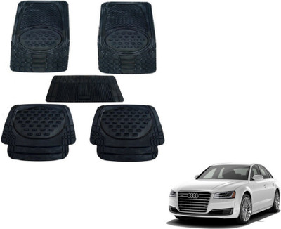 MOCKHE Rubber, Plastic Standard Mat For  Audi A8(Black)