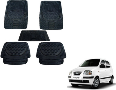 MOCKHE Rubber, Plastic Standard Mat For  Hyundai Santro Xing(Black)