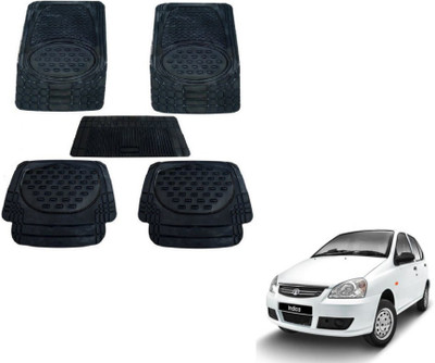 MOCKHE Rubber, Plastic Standard Mat For  Tata Indica(Black)
