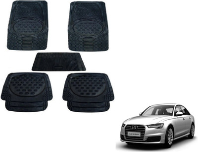 MOCKHE Rubber, Plastic Standard Mat For  Audi A6(Black)