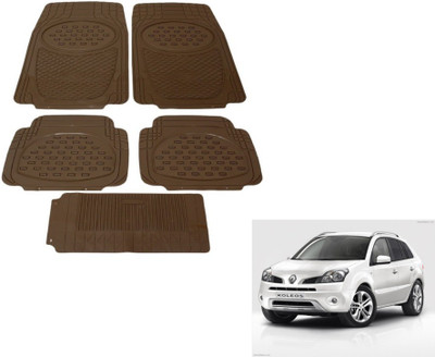 MOCKHE Rubber, Plastic Standard Mat For  Renault Koleos(Beige)