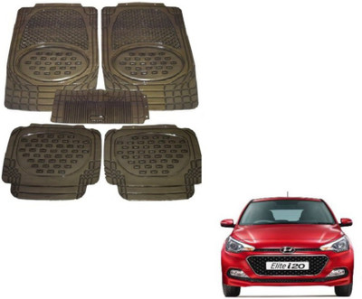MOCKHE Rubber, Plastic Standard Mat For  Hyundai Elite i20(Grey)