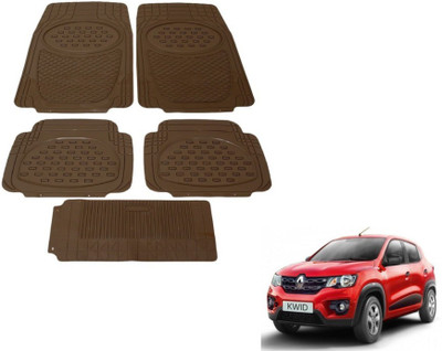 MOCKHE Rubber, Plastic Standard Mat For  Renault Kwid(Beige)
