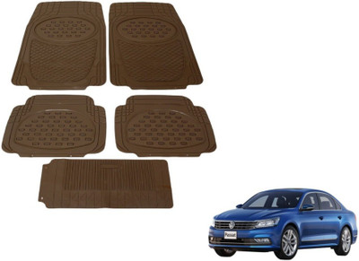 MOCKHE Rubber, Plastic Standard Mat For  Volkswagen Passat(Beige)