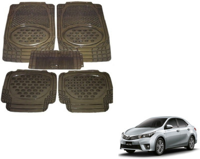 MOCKHE Rubber, Plastic Standard Mat For  Toyota Altis(Grey)