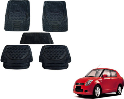 MOCKHE Rubber, Plastic Standard Mat For  Maruti Suzuki Swift Dzire(Black)