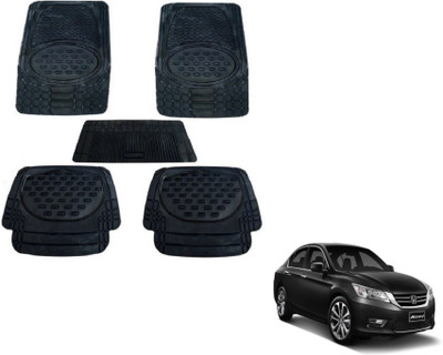 MOCKHE Rubber, Plastic Standard Mat For  Honda Accord(Black)