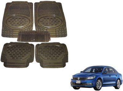 MOCKHE Rubber, Plastic Standard Mat For  Volkswagen Passat(Grey)