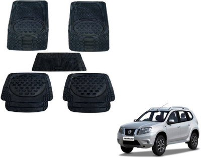 MOCKHE Rubber, Plastic Standard Mat For  Nissan Terrano(Black)