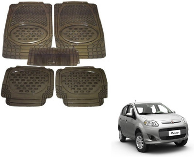MOCKHE Rubber, Plastic Standard Mat For  Fiat Palio(Grey)