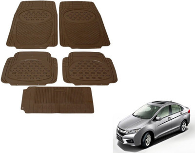 MOCKHE Rubber, Plastic Standard Mat For  Honda City(Beige)