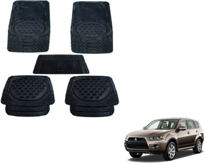 MOCKHE Rubber, Plastic Standard Mat For  Mitsubishi Outlander(Black)
