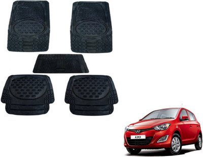 MOCKHE Rubber, Plastic Standard Mat For  Hyundai i20(Black)
