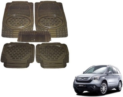 MOCKHE Rubber, Plastic Standard Mat For  Honda CR-V(Grey)