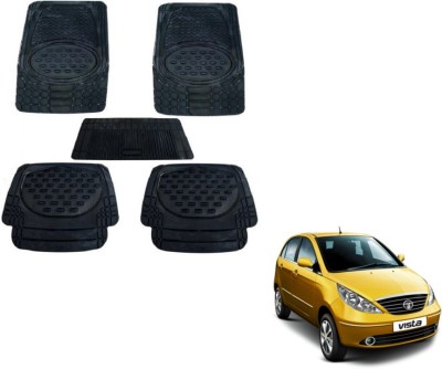 MOCKHE Rubber, Plastic Standard Mat For  Tata Indica Vista(Black)