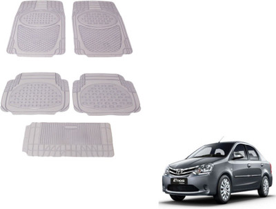 MOCKHE Rubber, Plastic Standard Mat For  Toyota Etios(Clear)