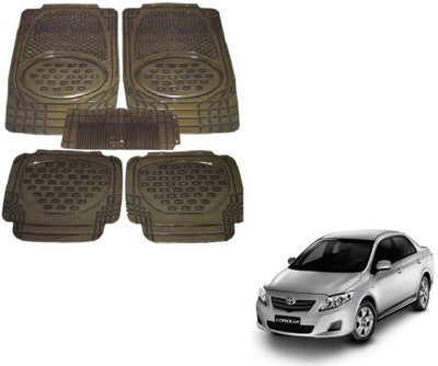 MOCKHE Rubber, Plastic Standard Mat For  Toyota Corolla(Grey)