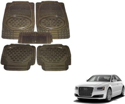 MOCKHE Rubber, Plastic Standard Mat For  Audi A8(Grey)