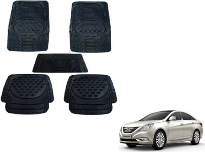 MOCKHE Rubber, Plastic Standard Mat For  Hyundai Sonata Embera(Black)