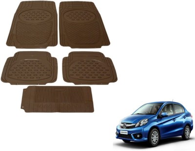 MOCKHE Rubber, Plastic Standard Mat For  Honda Amaze(Beige)