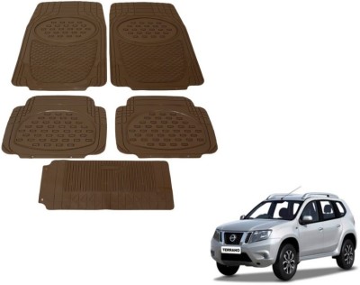 MOCKHE Rubber, Plastic Standard Mat For  Nissan Terrano(Beige)