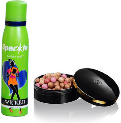 

Oriflame Sweden Giordani Gold Bronzing Pearls 25g (Natural Peach - 32083) Wth one sparkle perfume spray 150 ml(Set of 2)