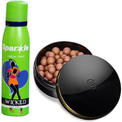 

Oriflame Sweden Giordani Gold Bronzing Pearls 25g (Dark Bronze - 32084) Wth one sparkle perfume spray 150 ml(Set of 2)