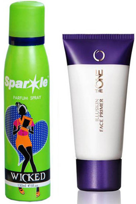 

Oriflame Sweden The ONE IlluSkin Face Primer 30ml (31585) With one sparkle perfume spray 150 ml(Set of 2)