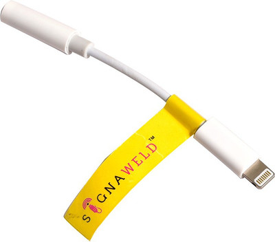 

Signaweld Iphone to aux female adapter Headphone Adapter(iphone, White)