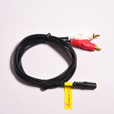 

Signaweld aux female to 2 RCA male RCA Audio Video Cable(Compatible with mobile, amplifier, computer, speaker, Black, White, Red, Yellow), Black;red;white;yellow