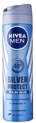 

Nivea Men Imported 48h Silver Protect Polar Blue Deodorant Spray - For Men(150 ml)