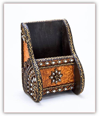 

CREATIVE ART & HANDICRAFTS 1 Compartments WOODEN MOBILE STAND(Multicolor)