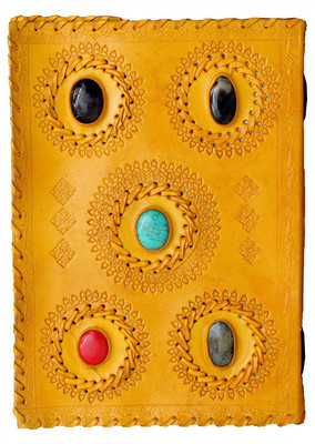 

SR MART A6 Notebook(X Shape 5 Stone Diary, Yellow)