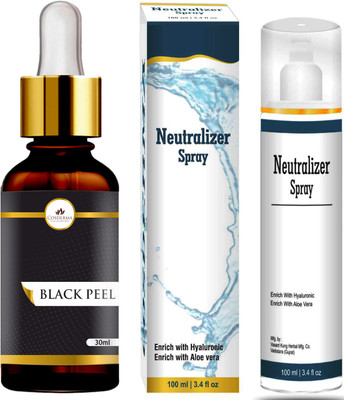 

Cosderma Black Peel Salicylic Acid 20% Acne Clear Control Oil Sebum secretions Breakouts Scars Open pores & Pimples(130 ml)